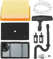 KIXURO Air Filter Kit Accessories, for, TS400 Cut Off Saw BR350 BR430 BR450 BR450C-EF SR430 SR450 Blower, replaces 4223 141 0300 4223-140-1800, with Spark Plug Fuel Filter Starter Rope Garden Machine
