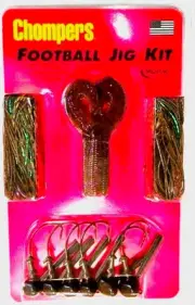 Chompers Football Jig Kit - 16 Pieces, FBJK001 Tackle Kits