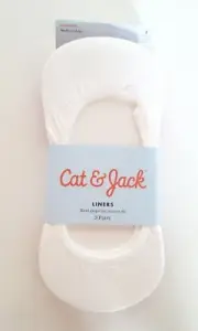 Cat & Jack Girls Nylon Casual Liners Socks, 3 Pairs Pink White Black, Large 3-10
