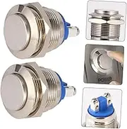 X Mm Metal Push Button Led Separation Momentary Switch for Electric Circuits