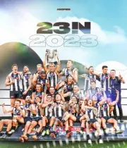 COLLINGWOOD MAGPIES AFL FOOTBALL CHAMPION TEAM PLAYER POSTER,BARGAIN,2