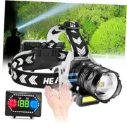 180 Adjustable LED Headlamp, 150000 Lumens, USB Rechargeable, Zoomable,