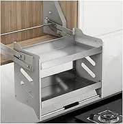 Pull-Down Cabinet Organizer Adjustable Pull-Down Shelves Kitchen Wall Cabinet Storage Organizer 2 Tier Mounted Wall Cabinet Pull-Down Shelf System Tall Cabinet Pull-Down Shelves(564x280x520mm)