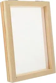 PLAFOPE Paper Frame Recycled Paper Screen Deckle with Mesh Paper Making Tools Paper Making Screen Kit Papermaking Kit Paper Mould and Deckle Crafts Supplies Micro-Wave Oven Wooden Child