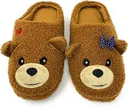 [ooohyeah] Women's Cozy Slippers, Oooh Yeah Sherpa Funny Fluffy Fuzzy Slippers, Slip-On Slippers, Comfy Soft House Slippers