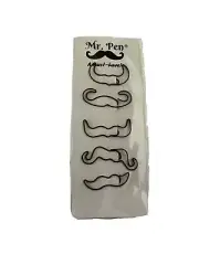 Mr. Pen 5 Mustache Paperclips Black Brand New Unopened