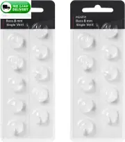 Hearing Aid Domes for Oticon Minifit Single Vent Bass Domes: 2 Packs (8Mm) Univ