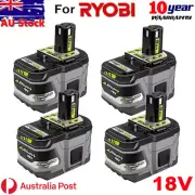 4X 18V 9.0 Ah Lithium Battery For RYOBI P108 ONE+ PLUS P104 P107 Charger