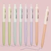 WRITECH Gel Pens Fine Point: Retractable 0.5mm Blue Ink Silent Click Extra Fine No Smear Smudge Smooth Writing Pen 8ct Bullet Tip Non Bleed for Journaling