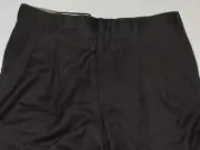 NEW PAIR AKA EDDIE BAUER DRESS PANTS/TROUSERS! FLANNEL WOOL/PLEATS/CUFFS 38x29.5