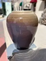 Circa 1920 Art Deco Studio Pottery Vase in the manner of Binns SIGNED Initials