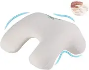 Big Ant Travel Neck Pillow 100% Memory Foam Neck Pillow, Travel Pillow for Airplanes, Car, Camping, Office, School, Head Neck Pillow Soft Sleep Desk Nap Pillow with Breathable Cover (White)