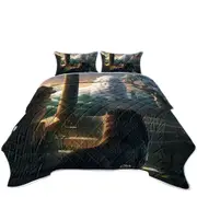 Lion Temple Animal Painting Lions Coverlet