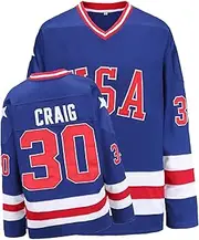 [oldtimetown] Youth Hockey Jersey of USA 1980 Olympic Team Ice Hockey Jerseys Stitched Letters and Numbers S-L