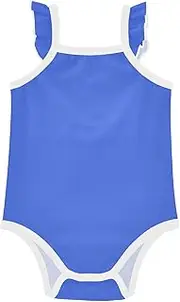 [FRODOTGV] Royal Blue Plain Baby Bodysuit Girl Cotton Clothes Ruffle Sleeve Baby Cotton Dresses for Baby 3M, Royal Blue Plain, 3M, Royal Blue Plain, 3M, Royal Blue Plain, 3 mesi