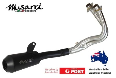 Kawasaki Ninja 650R 2017-2025 Musarri Black Street Series Full System exhaust