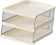 KiBcsLic File Organizer for Desktop with Paper Tray and Document Holder for Office, White, 3 Tier