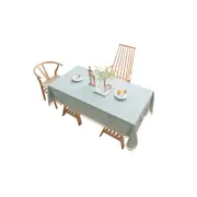 Embroidery Lattice Tassel Tablecloth Cotton Linen Washable Cover Green Table Cloths
