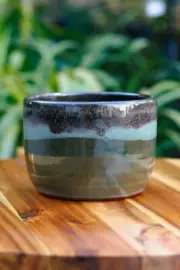 Hand Built Pottery Vase/Pot Decorated With Our Whacky Wombat Glaze