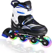 4 Size Adjustable Inline Skate for Kids,Children'S Inline Skates with Light up W
