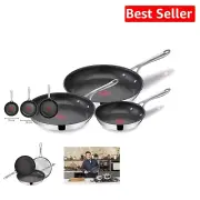 Durable 3-Piece Frying Pan Set By Jamie Oliver - PTFE & PFOA Free Cookware