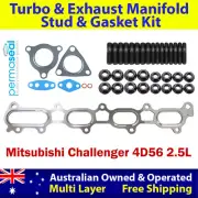 Permaseal Turbo&Manifold Stud&Gasket Kit For Mitsubishi Challenger 4D56 2.5L 4WD