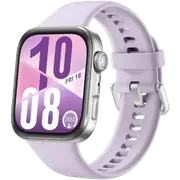 Huawei Fit 4 Silver Aluminium Case Watch (Purple Fluoroelastomer Strap)