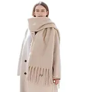 Cashmere Feel Scarf Long Pashmina Shawls and Wraps for Women Large Blanket Scarves Solid