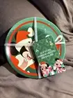 DISNEY Set of 4 Appetizer Plates 7” Christmas Mickey Minnie Holiday NEW No Tags
