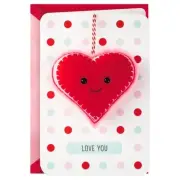 Hallmark Signature Removable Heart Ornament Valentine's Day Greeting Card