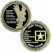 DFFDFF US Army Values Military Challenge Coin Warrior Ethos Coin Token Gift