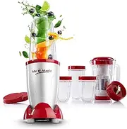 [GOURMETmaxx] Mr. Magic Mixer, Smoothie Maker with XXL Accessory Pack, Stand Mixer, 18 Pieces, Blender with Leak-Proof Food Storage Lids, Food Processor for Shakes, Smoothies etc.