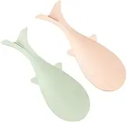 DONFAMDS 2pcs Fish Shaped Rice Scoop Non Stick Rice Paddle Spoon for Family Meals Creative Kitchen Utensils Nordic Fun Serving Tool