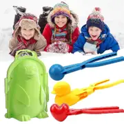 Snowball Maker 4 Pack Heart Snowman Spherical Shape Snowball Maker Clip Plastic Snowball Maker Tool Sand Ball Clip Snow Toys For Kids And Adults Black