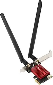 AX1800 Pro WIFI6 PCIE Network Card, 1800Mbps Bluetooth Dual Antenna PCIE Adapter Network Card for Desktop PC, PCIE X16 Expansion Card for HD Video Online Games