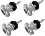 Abaodam 4pcs Acoustic Guitar Strap Locks Straps Buttons Set for Electric Bass Ukulele Universal Fit Guitar Headstock Lock Washers End Pin Fastener