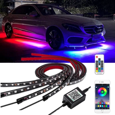 6X RGB LED Neon Strip Neon Lights Dreamcolor Underglow LED Kit For Mercedes Benz