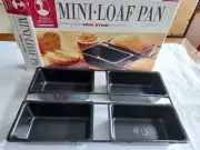 Vintage Baker's Advantage Mini Loaf Pan (4) NEW IN BOX