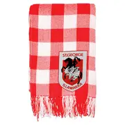 St George Dragons NRL Tartan Throw Rug Blanket or Scarf