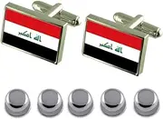 [Select Gifts] Shirt Dress Studs Iraq Flag Cufflinks