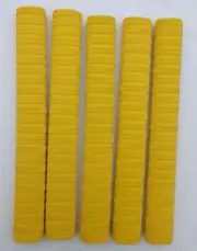5x RING CHEVRON Players Cricket Bat Grip - YELLOW - Oz Stock