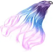 EPIGEIST Women's Wig Ponytail Festival Ponytail Hair Extensions for Colorful Braid Extensions Braided Ponytail Extension Hair Extensions for High Temperature Wire