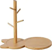 JOINPAYA Key Hanger Table: Wood Key Storage Key Holder Jewelry Holder Keychain Wood Tray Dresser Tabletop Jewelry Dish Desktop Ring Tray Festive Jewelry Plate Hanger Dressing Storage Hanging Ornaments