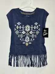Girls' Fringe T-Shirt - Art Class Navy (Blue) S 6/6X NWT