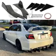 For Subaru Impreza WRX STI Rear Bumper Diffuser Lip Splitter 4 Shark Fins Black (for: Subaru)