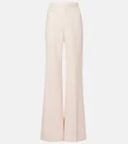 [Chloe] Chloé Virgin wool gabardine flared pants AU 8 white