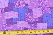 32" Long, Purple Patchwork-Print Quilt Cotton, Fabric Traditions/2001 N379