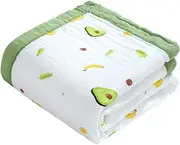 ULDIGI Cotton Bath Blanket Towel 110x110cm Avocado Newborn Boys and Girls Bath Towel Lightweight Quick Dry Safe Material