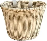 Bicycle Basket | Rattan Wicker Bikes Baskets Handmade | Bicycle Front Handlebar Woven Rattan Basket for Kids Bikes or Scooter