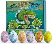 6Pcs Bath Bombs for Kids with Surprise Toys Inside, Dinosaur Bath Bomb Rich in Essential Oil, Gentle Safe Bath Bomb Gifts Set (Dinosaur)